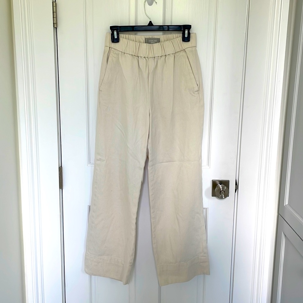 Everlane elastic waistband denim pants